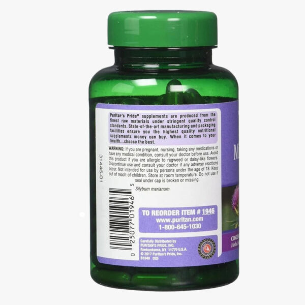 Milk Thistle Extract Softgels 180 PURITANS PRIDE - Image 2