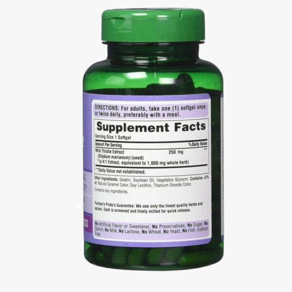 Milk Thistle Extract Softgels 180 PURITANS PRIDE - Image 3